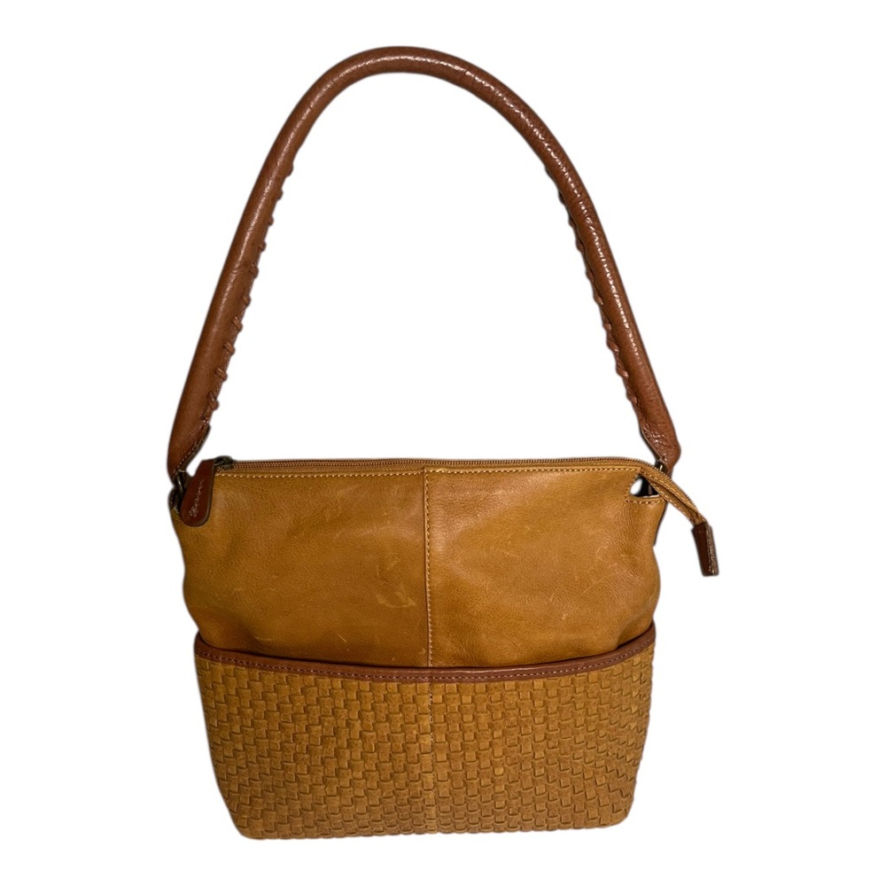 Sundance Brown Leather Woven Hobo Shoulder Bag Braided Strap Italy Bohemian